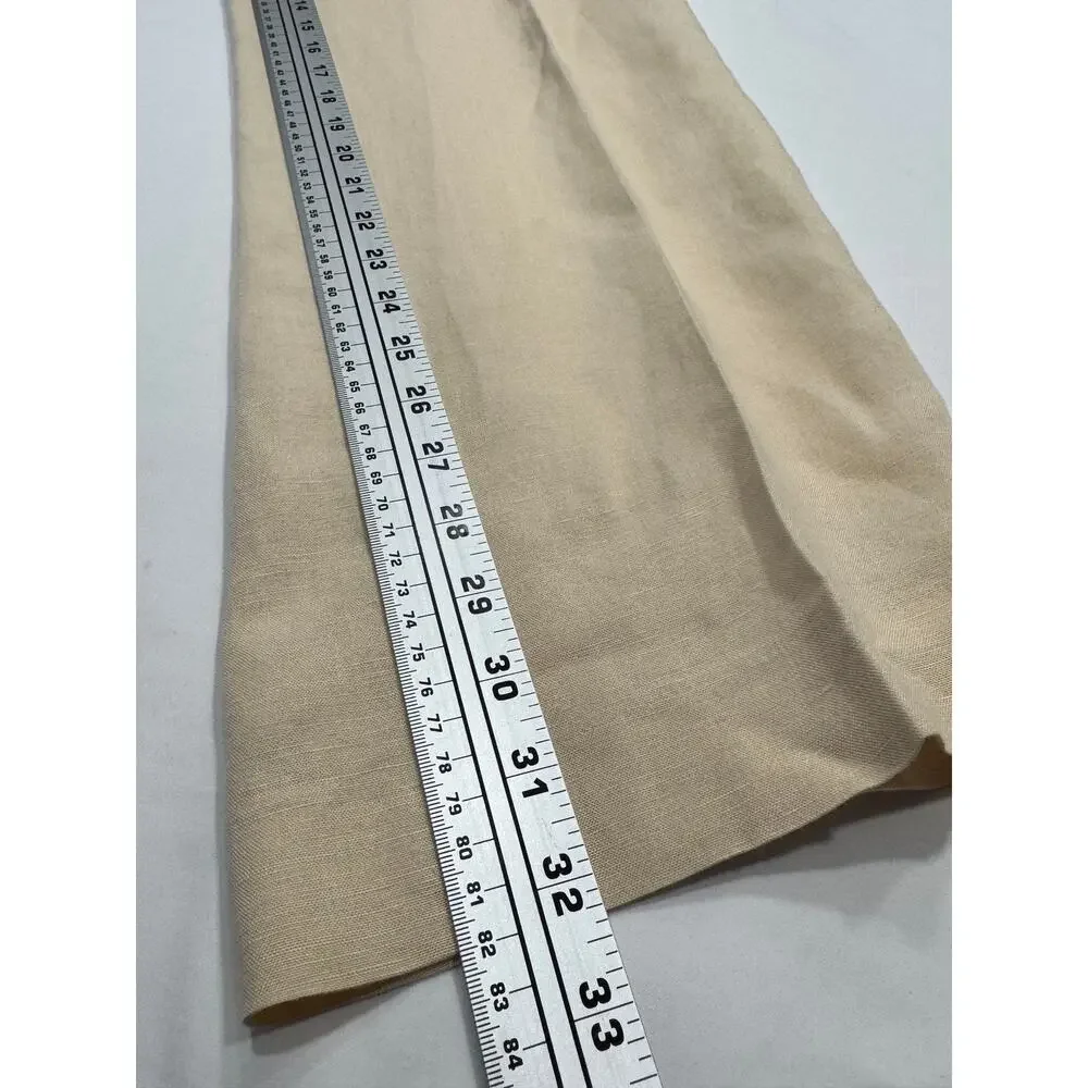 Louis Raphael Men's Tailored Linen Blend Dress Pants 35 W x 32‎ Inseam Beige